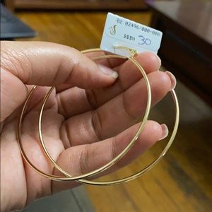 hoops in 18k laminated gold